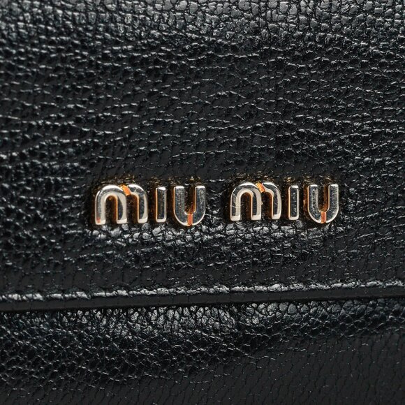 Miu Miu Black Madras Leather Long Wallet - Picture 7 of 12